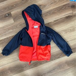 Columbia fleece lined toddler rain jacket